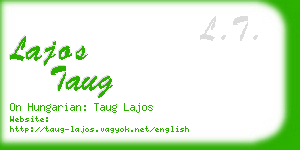 lajos taug business card